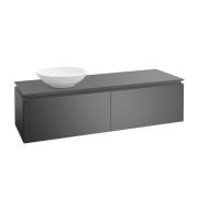 Тумба під раковину Villeroy & Boch Legato 140х38 см з підсвічуванням МДФ/ДСП глянсовий сірий B587L0FP