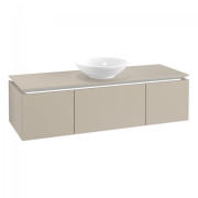 Тумба под раковину Villeroy & Boch Legato 140х38 см с подсветкой ДСП нежно-серый B585L0VK