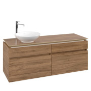 Тумба под раковину Villeroy & Boch Legato 140х55 см с подсветкой ДСП дуб канзас B588L0RH