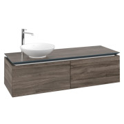 Тумба під раковину Villeroy & Boch Legato 140х38 см з підсвічуванням ДСП кам'яний дуб B587L0RK