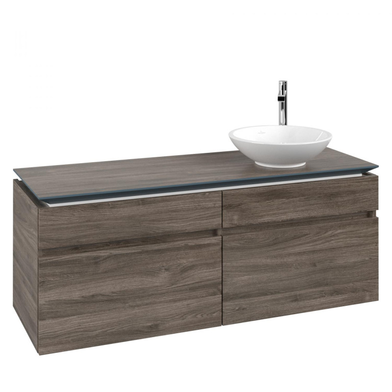 Тумба під раковину Villeroy & Boch Legato 140х55 см з підсвічуванням ДСП кам'яний дуб B590L0RK