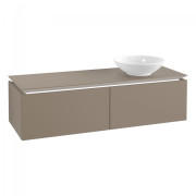 Тумба под раковину Villeroy & Boch Legato 140х38 см с подсветкой ДСП трюфель серый B589L0VG