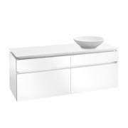 Тумба під раковину Villeroy & Boch Legato 140х55 см з підсвічуванням МДФ/ДСП білий глянсовий B590L0DH