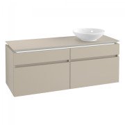 Тумба под раковину Villeroy & Boch Legato 140х55 см с подсветкой ДСП нежно-серый B590L0VK