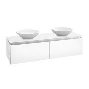 Тумба под раковину Villeroy & Boch Legato 140х38 см с подсветкой ДСП белый матовый B591L0MS