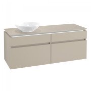 Тумба под раковину Villeroy & Boch Legato 140х55 см с подсветкой ДСП нежно-серый B588L0VK