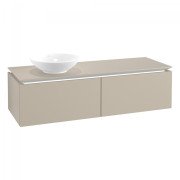 Тумба под раковину Villeroy & Boch Legato 140х38 см с подсветкой ДСП нежно-серый B587L0VK