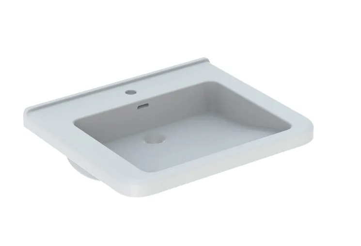 Раковина для ванной Geberit Selnova Comfort Square 65х55 см сантехнический фарфор белый 500.788.01.7