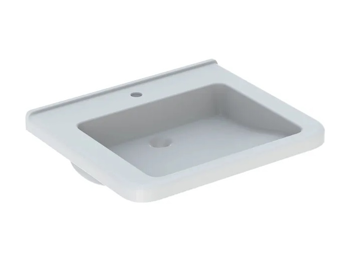 Раковина для ванной Geberit Selnova Comfort Square 65х55 см сантехнический фарфор белый 500.789.01.7