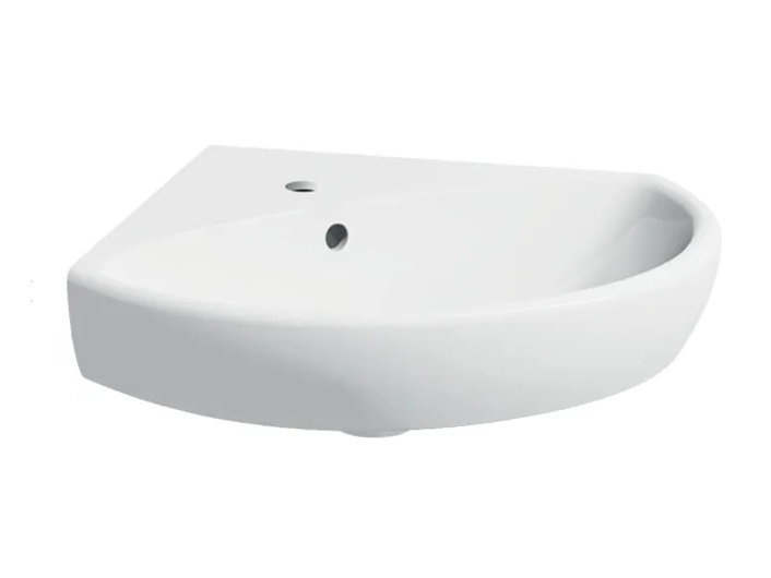 Раковина для ванної Geberit Selnova кутова 59х56 см сантехнічна порцеляна білий 501.050.00.5