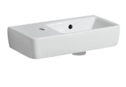 Раковина для ванної Geberit Selnova Compact 50х25 см отвір зліва сантехнічний фарфор білий 501.506.00.7