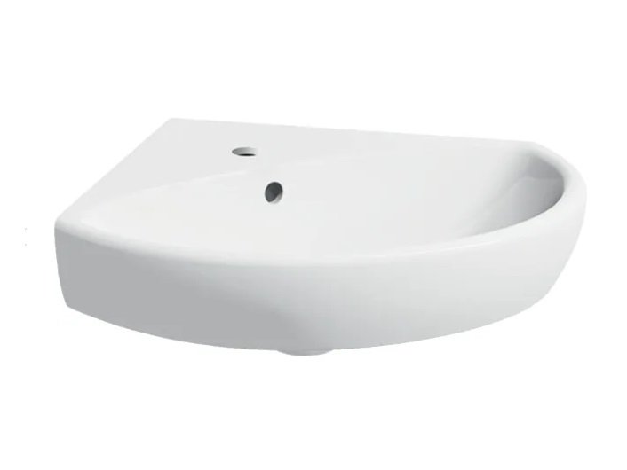 Раковина для ванной Geberit Selnova угловая 59х56 см сантехнический фарфор белый 501.050.00.5