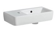 Раковина для ванної Geberit Selnova Compact 50х25 см отвір зліва сантехнічний фарфор білий 501.506.00.7
