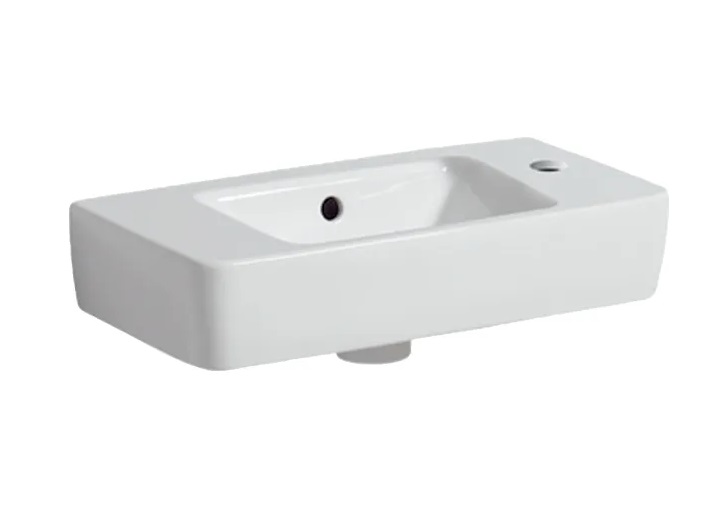 Раковина для ванной Geberit Selnova Compact 50х25 см отверстие справа сантехнический фарфор белый 501.507.00.7