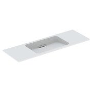 Раковина для ванной Geberit One 120х40 см сантехнический фарфор KeraTect белый/накладка глянцевый хром 500.392.01.1