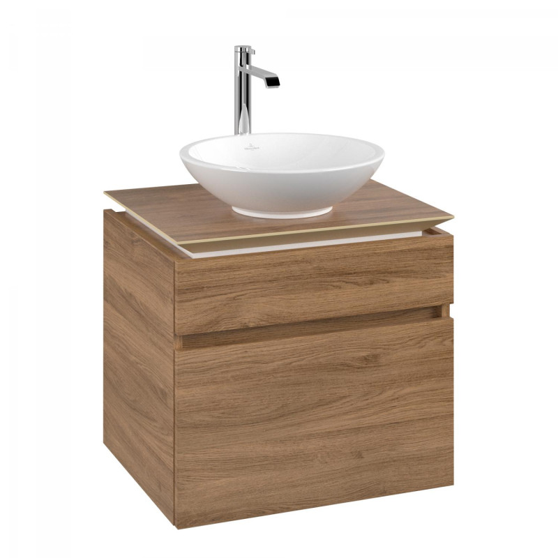 Тумба під раковину Villeroy & Boch Legato 60х55 см з підсвічуванням ДСП дуб канзас B568L0RH