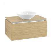 Тумба под раковину Villeroy & Boch Legato 80х38 см с подсветкой ДСП северный дуб B569L0VJ