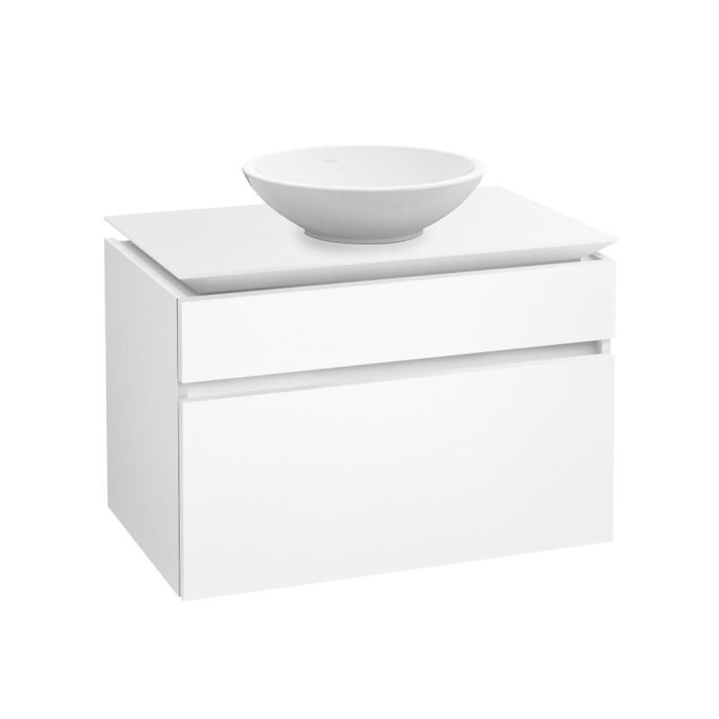 Тумба под раковину Villeroy & Boch Legato 80х55 см с подсветкой ДСП белый матовый B570L0MS