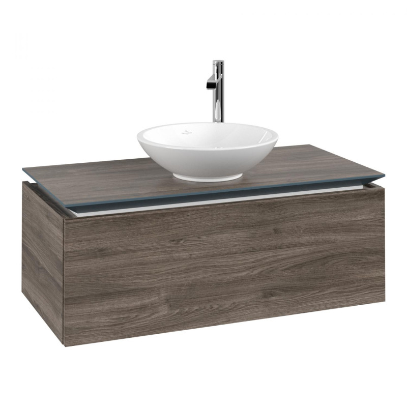 Тумба під раковину Villeroy & Boch Legato 100х38 см з підсвічуванням ДСП кам'яний дуб B571L0RK