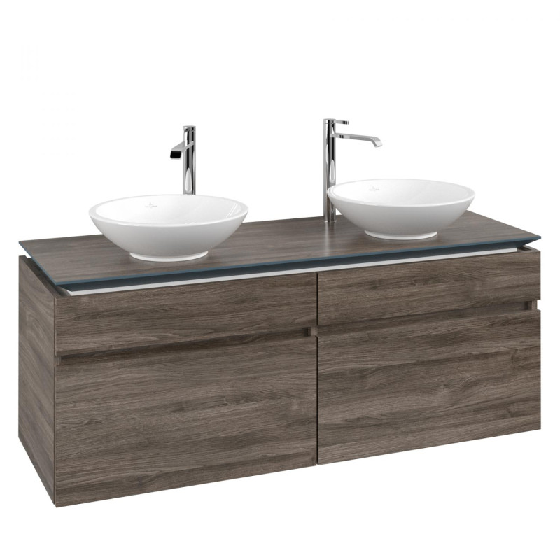 Тумба под раковину Villeroy & Boch Legato 140х55 см с подсветкой ДСП каменный дуб B592L0RK