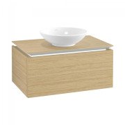 Тумба под раковину Villeroy & Boch Legato 80х38 см с подсветкой ДСП северный дуб B569L0VJ