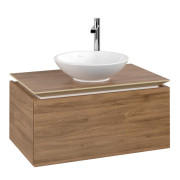 Тумба под раковину Villeroy & Boch Legato 80х38 см с подсветкой ДСП дуб канзас B569L0RH