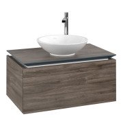 Тумба под раковину Villeroy & Boch Legato 80х38 см с подсветкой ДСП каменный дуб B569L0RK