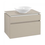 Тумба під раковину Villeroy&Boch Legato 80х55 см з підсвічуванням ДСП ніжно-сірий B570L0VK