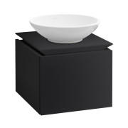 Тумба под раковину Villeroy & Boch Legato 45х38 см с подсветкой МДФ/ДСП черный матовый лак B565L0PD