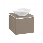 Тумба під раковину Villeroy & Boch Legato 45х38 см з підсвічуванням ДСП сірий трюфель B565L0VG