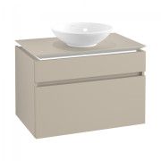 Тумба под раковину Villeroy & Boch Legato 100х55 см с подсветкой ДСП нежно-серый B572L0VK