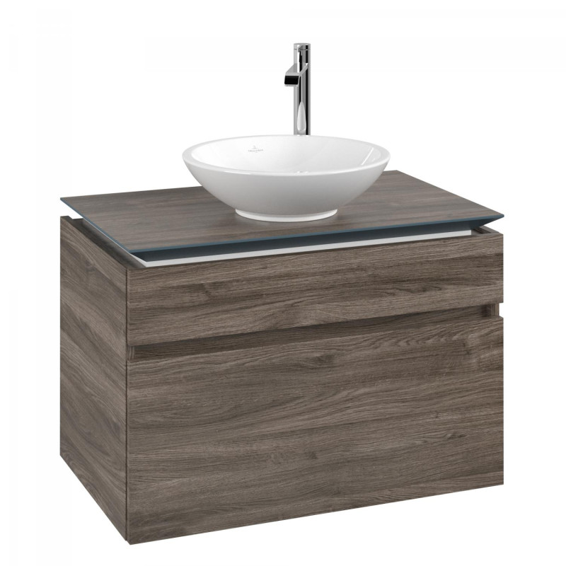 Тумба под раковину Villeroy & Boch Legato 100х55 см с подсветкой ДСП каменный дуб B572L0RK