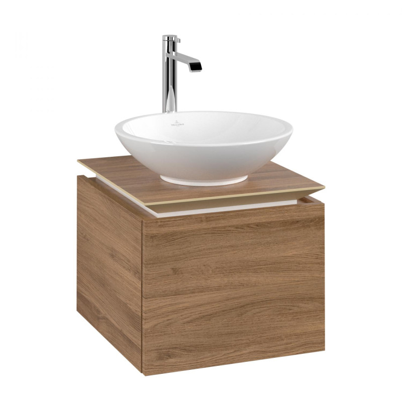 Тумба под раковину Villeroy & Boch Legato 45х38 см с подсветкой ДСП дуб канзас B565L0RH