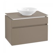 Тумба під раковину Villeroy&Boch Legato 100х55 см з підсвічуванням ДСП трюфель сірий B572L0VG