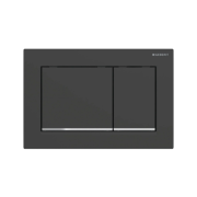 Кнопка смыва Geberit Omega 30 двойной смыв пластик черный матовый/хром глянцевый 115.080.14.1