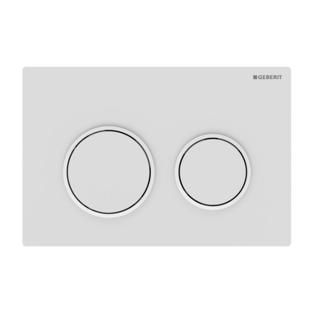 Кнопка змиву Geberit Omega 20 подвійний змив пластик білий матовий/білий глянсовий 115.085.01.1
