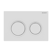 Кнопка змиву Geberit Omega 20 подвійний змив пластик білий матовий/білий глянсовий 115.085.01.1