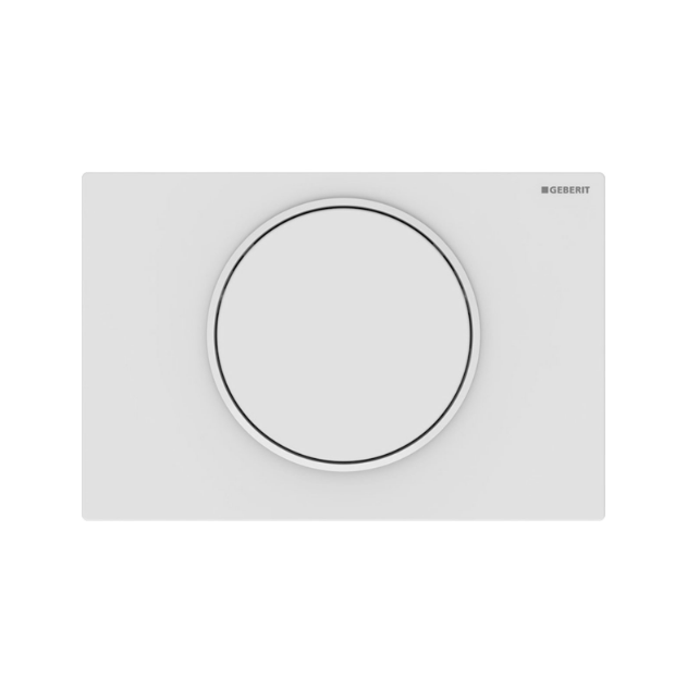 Кнопка смыва Geberit Sigma 10 нержавеющая сталь белый матовый/белый 115.758.01.5
