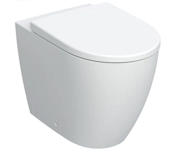 Унітаз для підлоги Geberit iCon 36х56 см з кришкою сантехнічний фарфор білий матовий 502.383.JT.1