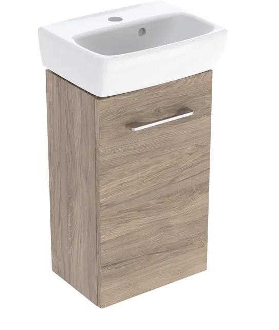 Тумба з раковиною Geberit Selnova Square 36х28 см ДСП горіх темний 502.744.00.1