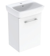 Тумба с раковиной Geberit Selnova Square 45х35 см ДСП белый глянцевый 502.746.00.1