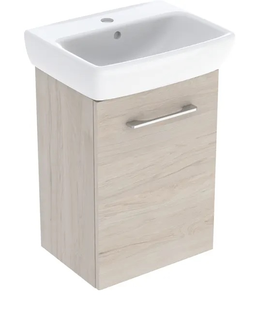 Тумба с раковиной Geberit Selnova Square 45х35 см ДСП светлый орех 502.749.00.1