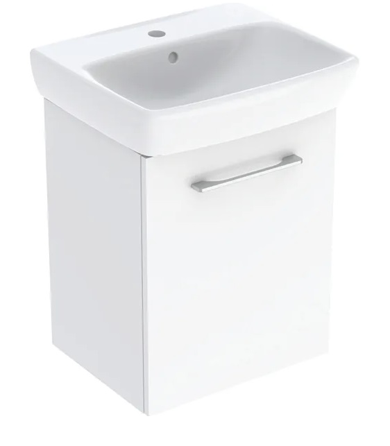 Тумба с раковиной Geberit Selnova Square 50х42 см ДСП белый глянцевый 502.750.00.1