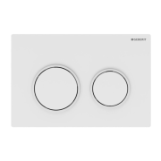 Кнопка змиву Geberit Omega 20 подвійний змив пластик білий/білий матовий 115.085.11.1