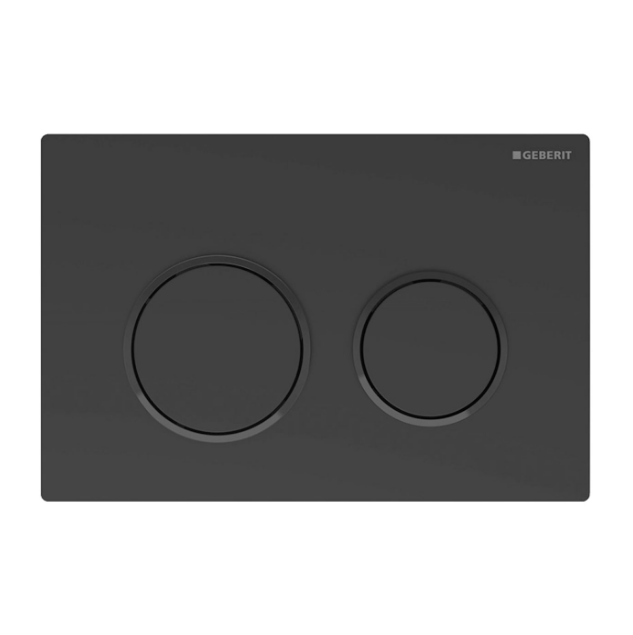 Кнопка змиву Geberit Omega 20 подвійний змив пластик чорний матовий 115.085.16.1
