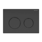 Кнопка смыва Geberit Omega 20 двойной смыв пластик черный глянцевый/черный матовый 115.085.DW.1