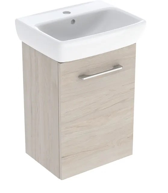 Тумба з раковиною Geberit Selnova Square 45х35 см ДСП світлий горіх 502.749.00.1