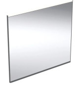 Зеркало для ванной Geberit Option Plus Square 75х70 с прямой и косвенной подсветкой черный матовый/алюминий анодированный 502.782.14.1