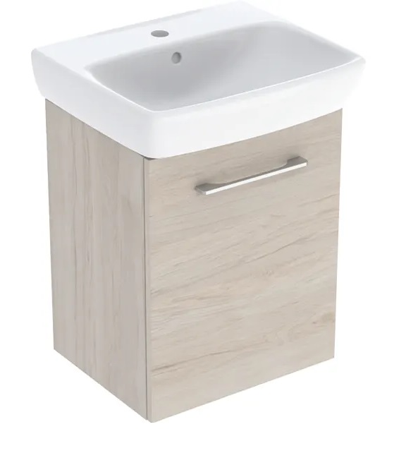 Тумба с раковиной Geberit Selnova Square 50х42 см ДСП светлый орех 502.753.00.1