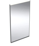 Зеркало для ванной Geberit Option Plus Square 40х70 с прямой и косвенной подсветкой черный матовый/алюминий анодированный 502.780.14.1